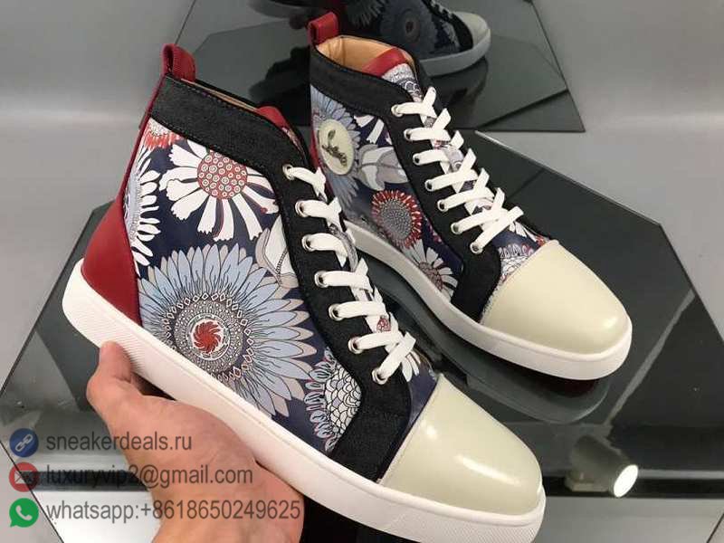 CHRISTIAN LOUBOUTIN UNISEX HIGH SNEAKERS SUNFLOWERS D8010320